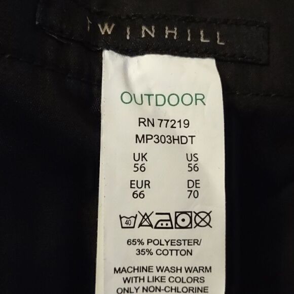 New TwinHill Men's Size 56 soft black‎ industrial shorts reflective stripe - Picture 6 of 6